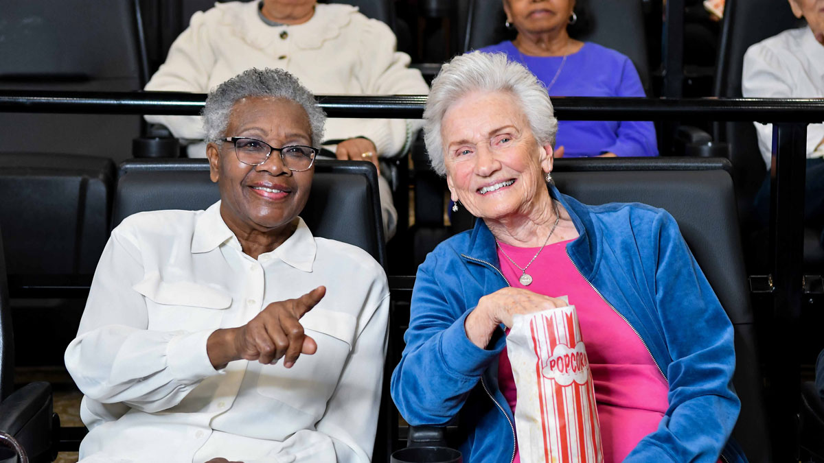 Riverwalk Estates residents in theater