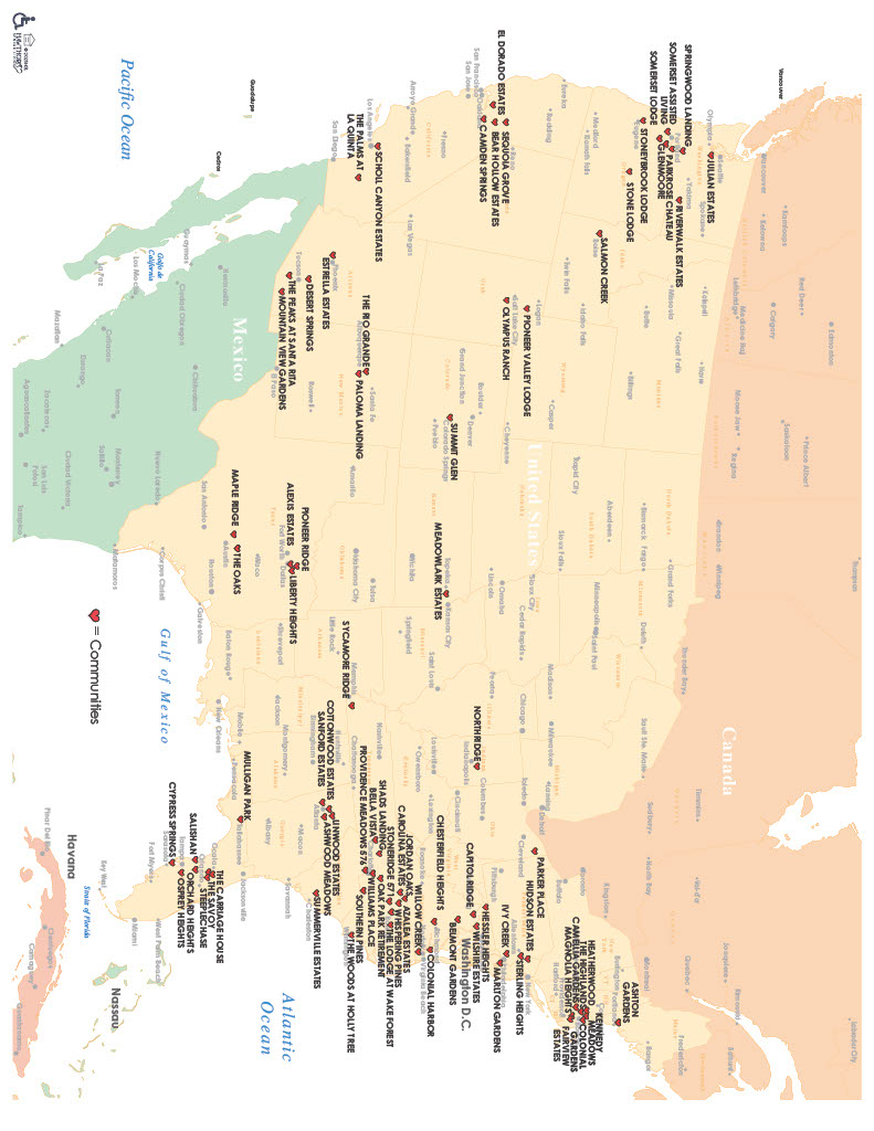 Hawthorn Senior Living Resident Travel Program Map
